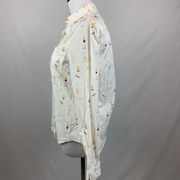 NEW Anthro white skate park button down shirt - Picture 7 of 7